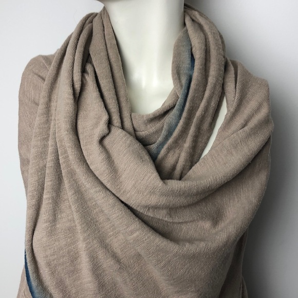 Anthropologie Moth Brown Blue Ombre Shrug Poncho Convertible Sweater Size S/M - Picture 2 of 7